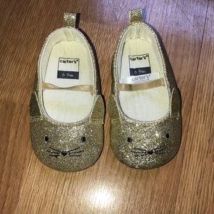 Soft sole infant/toddler girls shoes.  Carter’s.